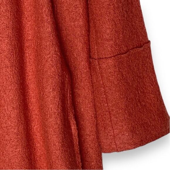 Tahari Sweater Knit Duster Long Coat Wool Blend Womens Size Small Open Front - Picture 4 of 12